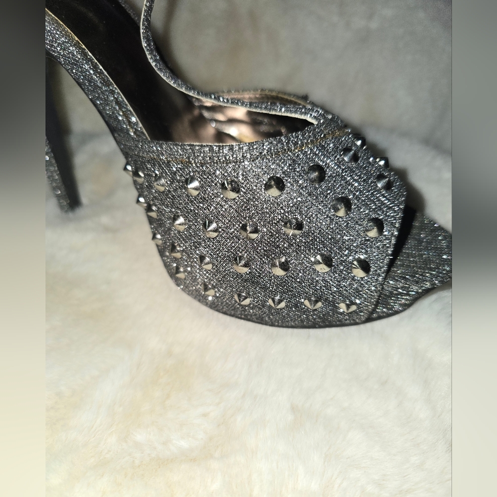 Jasper Pewter Silver Stilleto Heels